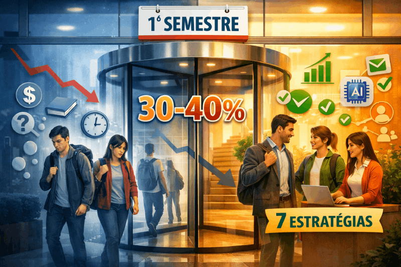 Sete estratégias para diminuir a evasão no primeiro semestre.