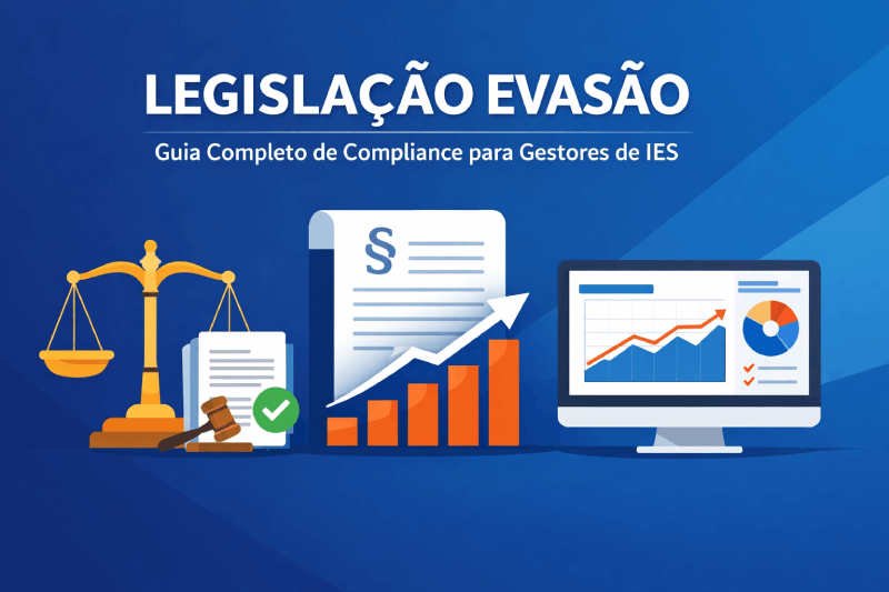 legislação evasão e indicadores de qualidade do MEC em dashboard executivo